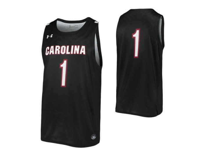 South Carolina Gamecocks #1 Authentic College Basketball Jersey Black