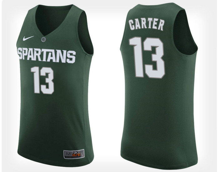 Youth Michigan State Spartans #13 Ben Carter Green Home Authentic College Basketball Jersey