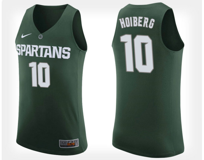 Youth Michigan State Spartans #10 Jack Hoiberg Green Home Authentic College Basketball Jersey
