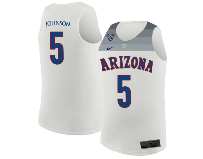 Youth Arizona Wildcats #5 Stanley Johnson Authentic College Basketball Jersey White