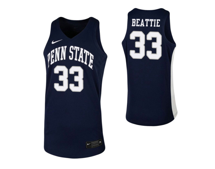 Stephen Beattie Authentic College Basketball Jersey Navy Penn State Nittany Lions
