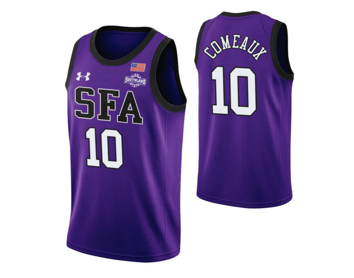 Stephen F. Austin Lumberjacks John Comeaux Replica College Basketball Jersey Purple