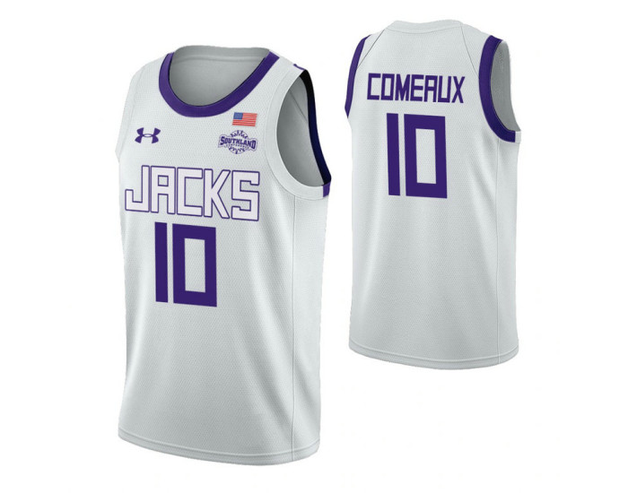 Youth Stephen F. Austin Lumberjacks #10 John Comeaux White Replica College Basketball Jersey