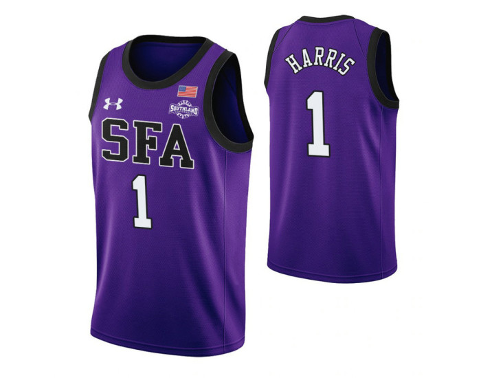 Stephen F. Austin Lumberjacks #1 Kevon Harris Purple Replica College Basketball Jersey