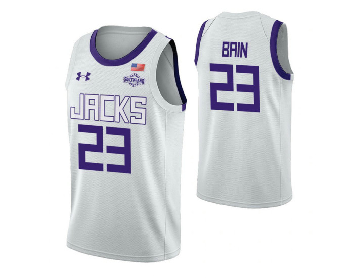 Stephen F. Austin Lumberjacks #23 Nathan Bain White Authentic College Basketball Jersey