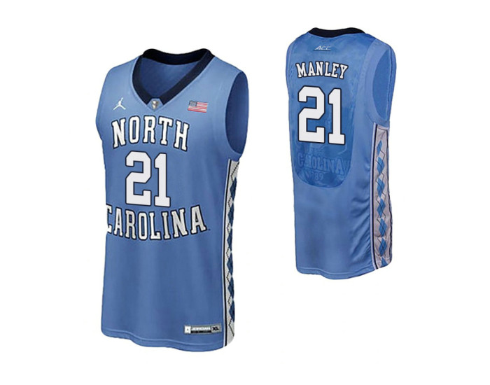 North Carolina Tar Heels #21 Sterling Manley Performace Authentic College Basketball Jersey Royal