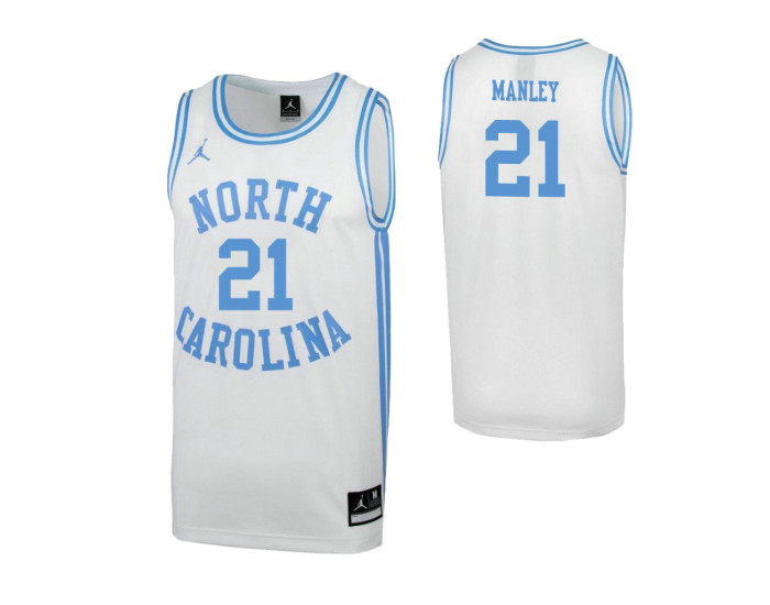 Youth North Carolina Tar Heels #21 Sterling Manley White Authentic College Basketball Jersey