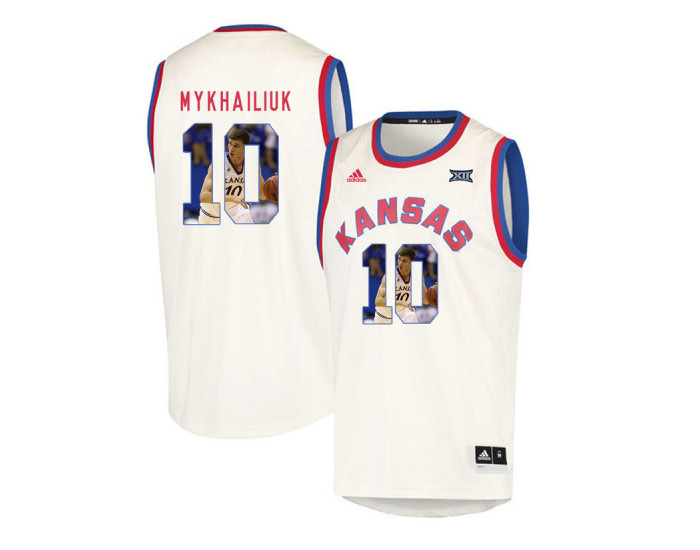 Youth Kansas Jayhawks #10 Sviatoslav Mykhailiuk Replica College Basketball Jersey Cream