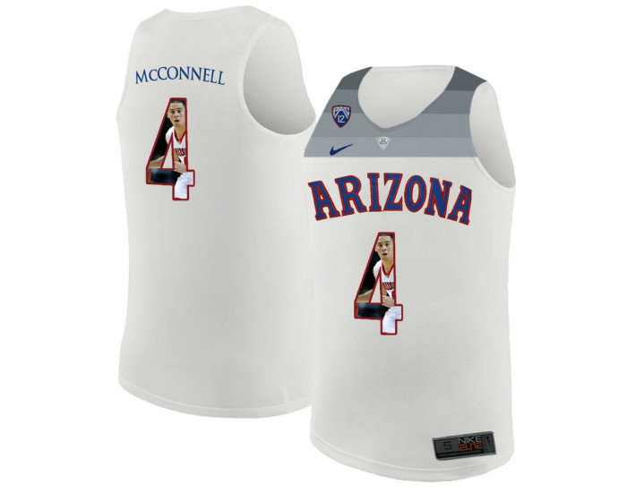 Arizona Wildcats #4 T.J. McConnell Authentic College Basketball Jersey White
