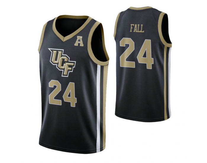 Youth UCF Knights #24 Tacko Fall Black Authentic College Basketball Jersey