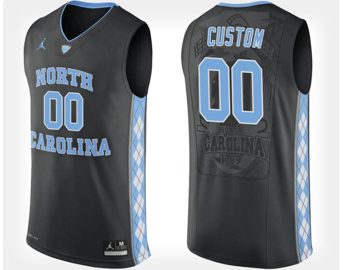 North Carolina Tar Heels #00 Custom Black Alternate Jersey College Basketball