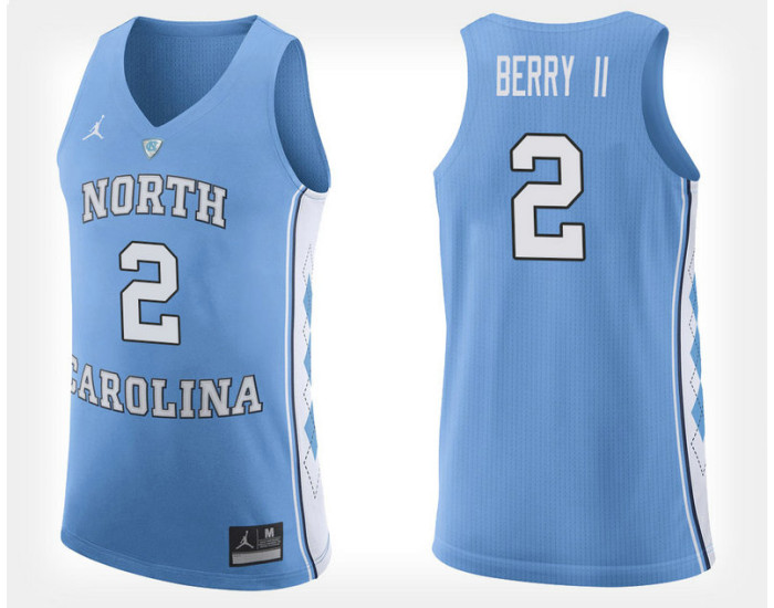 North Carolina Tar Heels #2 Joel Berry II Light Blue Home Replica College Basketball Jersey