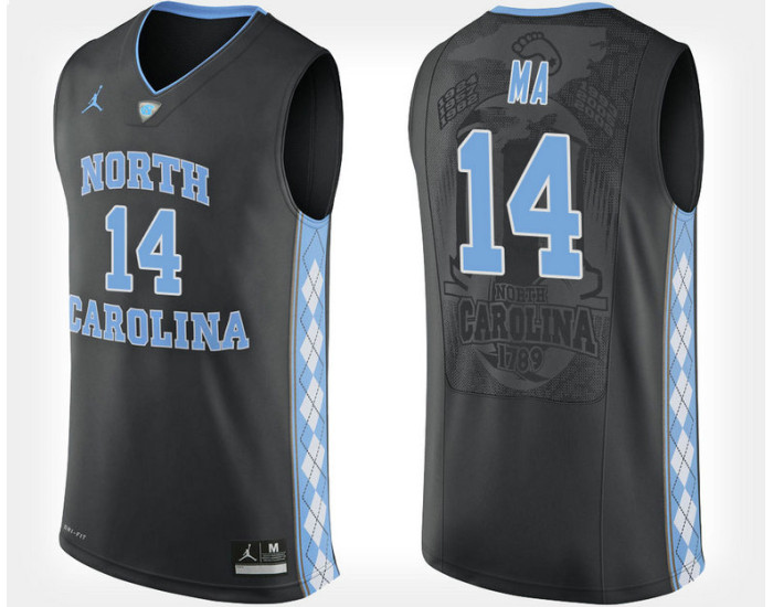 North Carolina Tar Heels #14 Kane Ma Black Alternate Authentic College Basketball Jersey