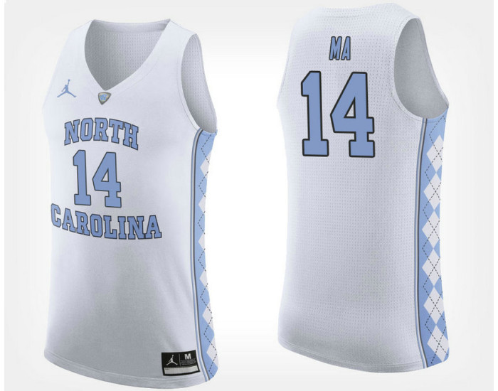 Youth North Carolina Tar Heels #14 Kane Ma White Road Authentic College Basketball Jersey