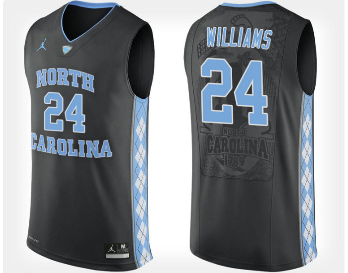Youth North Carolina Tar Heels #24 Kenny Williams Black Alternate Replica College Basketball Jersey
