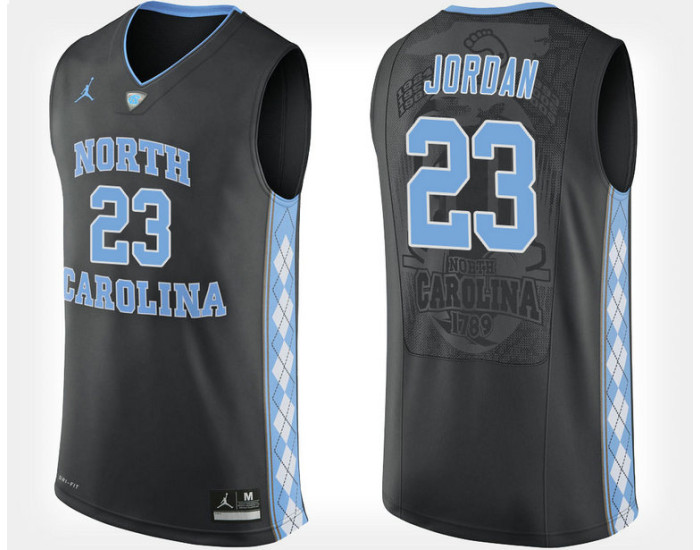 Youth North Carolina Tar Heels #23 Michael Jordan Black Alternate Authentic College Basketball Jersey