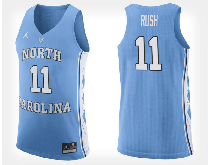Youth North Carolina Tar Heels #11 Shea Rush Light Blue Home Replica College Basketball Jersey