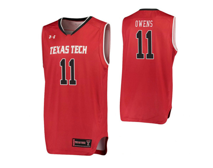 Texas Tech Red Raiders #11 Tariq Owens Red Replica College Basketball Jersey