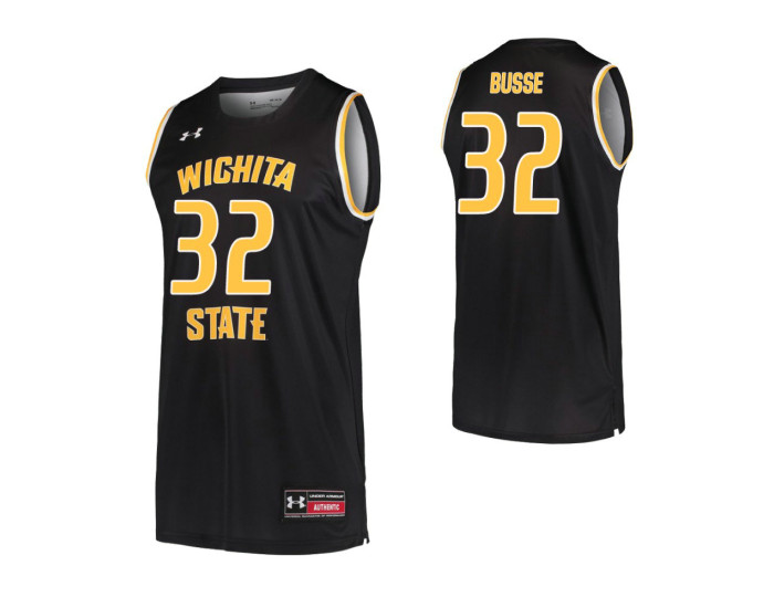 Wichita State Shockers #32 Tate Busse Black Authentic College Basketball Jersey