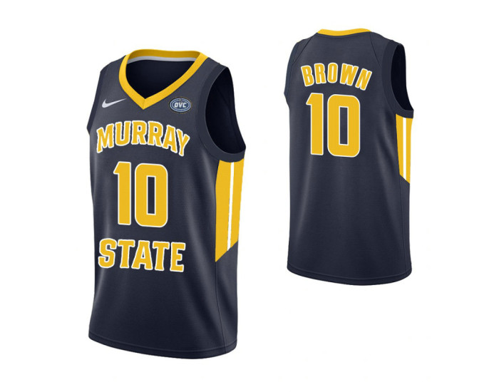 Youth Murray State Racers #10 Tevin Brown Replica College Basketball Jersey Navy