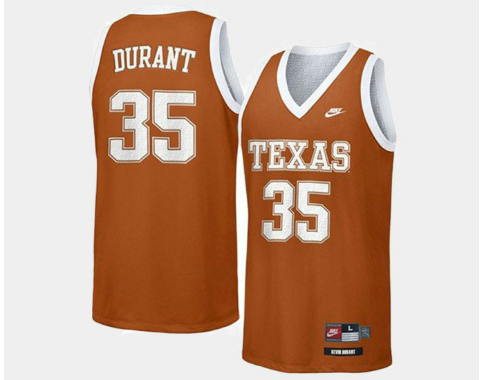 Youth Texas LongHorns #35 Kevin Durant Orange Road Replica College Basketball Jersey
