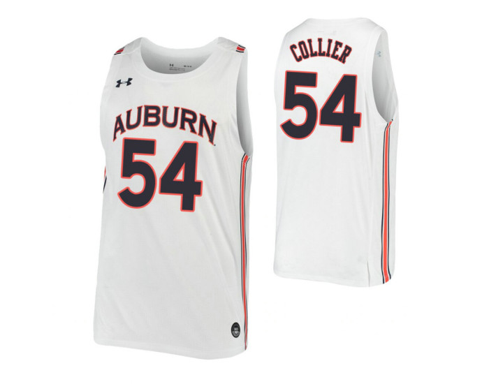 Youth Auburn Tigers #54 Thomas Collier White Replica College Basketball Jersey