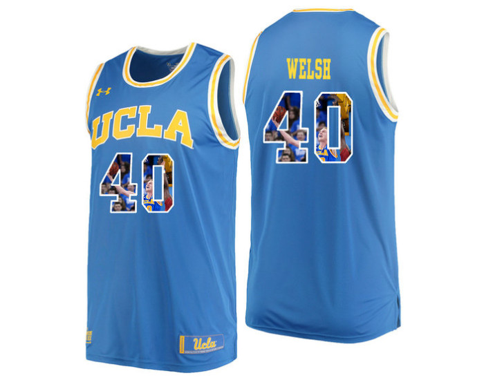 UCLA Bruins #40 Thomas Welsh Authentic College Basketball Jersey Blue