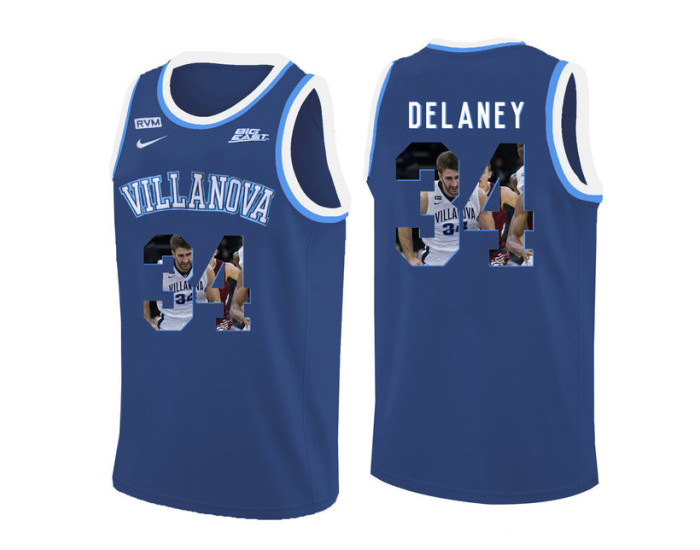 Youth Villanova Wildcats #34 Tim Delaney Replica College Basketball Jersey Blue