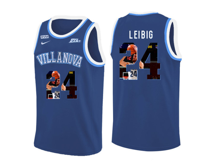 Youth Villanova Wildcats #24 Tom Leibig Replica College Basketball Jersey Blue