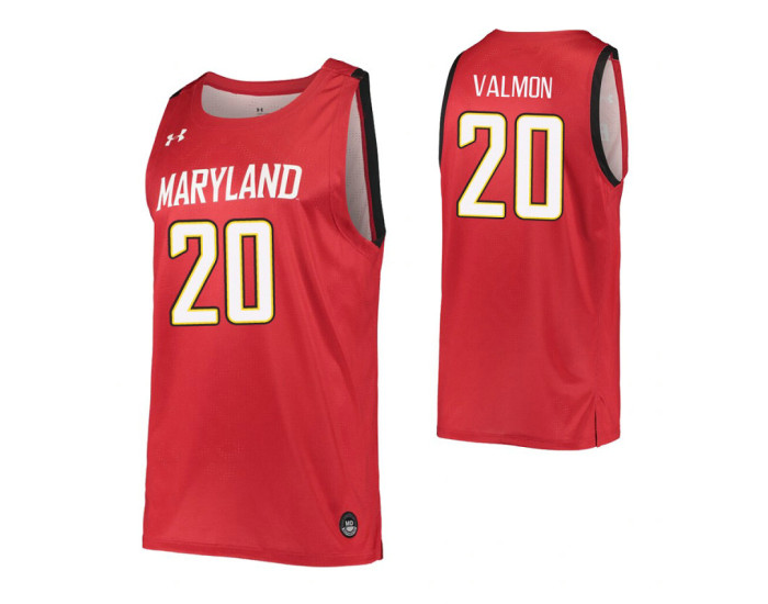 Youth Maryland Terrapins #20 Travis Valmon Red Replica College Basketball Jersey