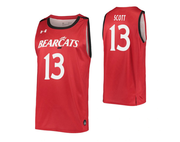 Tre Scott Replica College Basketball Jersey Red Cincinnati Bearcats