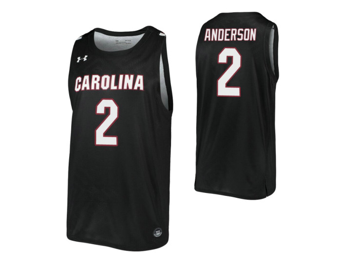 Youth South Carolina Gamecocks #2 Trey Anderson Black Replica College Basketball Jersey