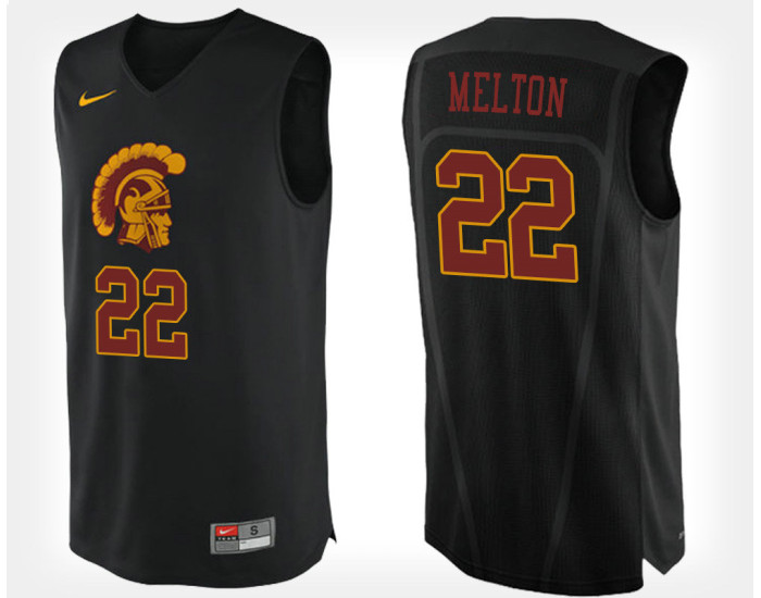 Youth USC Trojans #22 De'Anthony Melton Black Alternate Authentic College Basketball Jersey