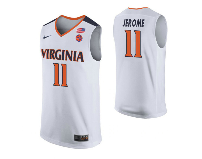 Youth Virginia Cavaliers #11 Ty Jerome White Authentic College Basketball Jersey