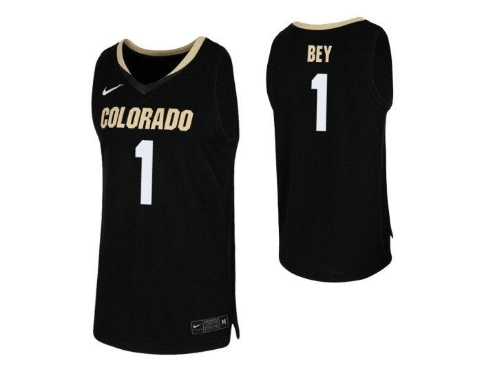 Colorado Buffaloes #1 Tyler Bey Black Authentic College Basketball Jersey