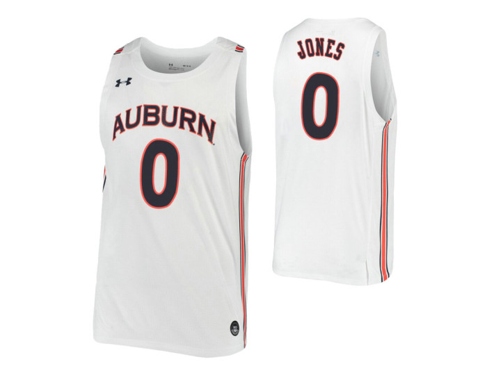 Youth Tyrell Jones Authentic College Basketball Jersey White Auburn Tigers