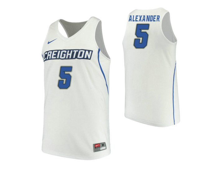 Youth Creighton Bluejays #5 TyShon Alexander White Replica College Basketball Jersey