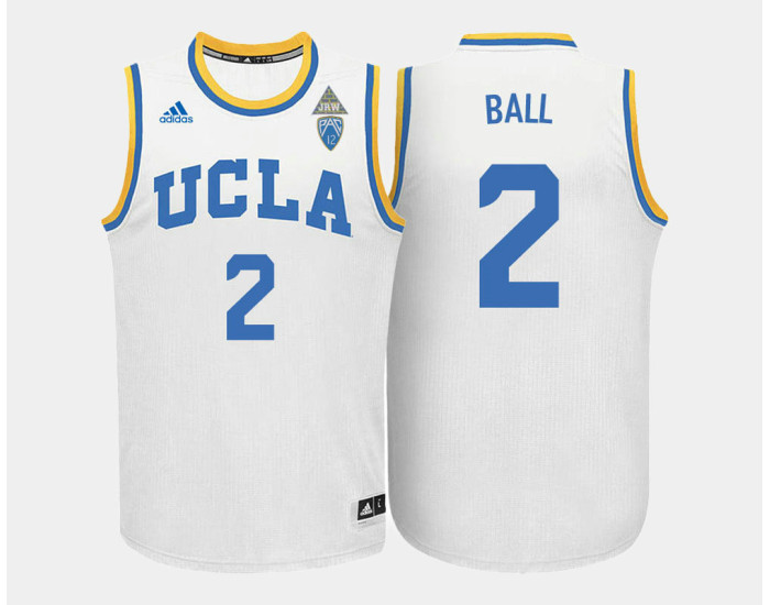 Youth UCLA Bruins #2 Lonzo Ball White Home Authentic College Basketball Jersey