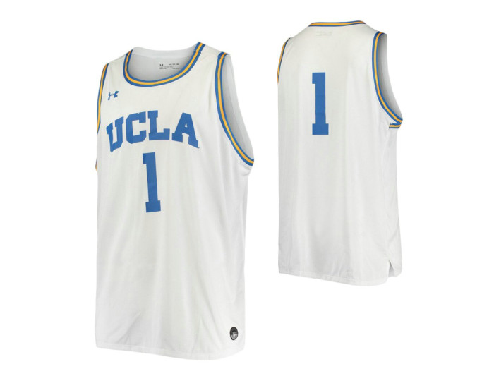 UCLA Bruins #1 Authentic College Basketball Jersey White