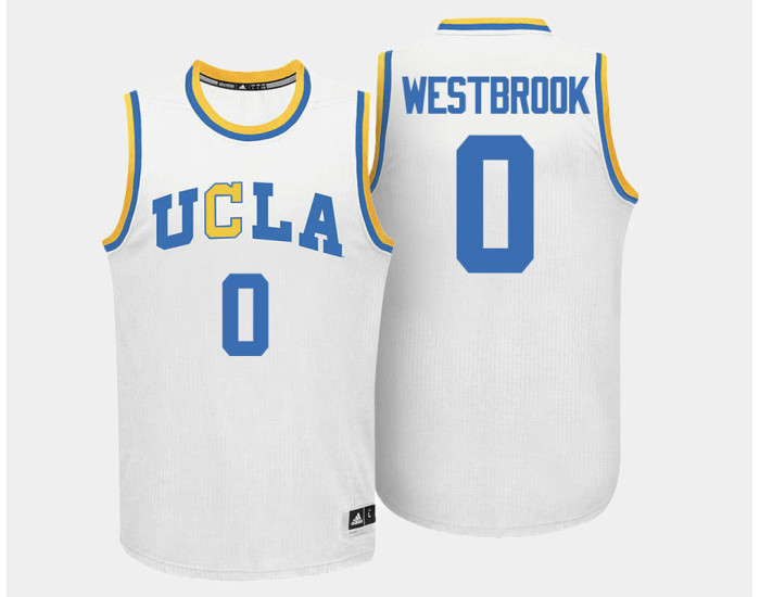 Youth UCLA Bruins #0 Russell Westbrook White Home Replica College Basketball Jersey
