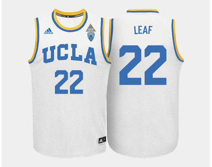 UCLA Bruins #22 T. J. Leaf White Home Authentic College Basketball Jersey