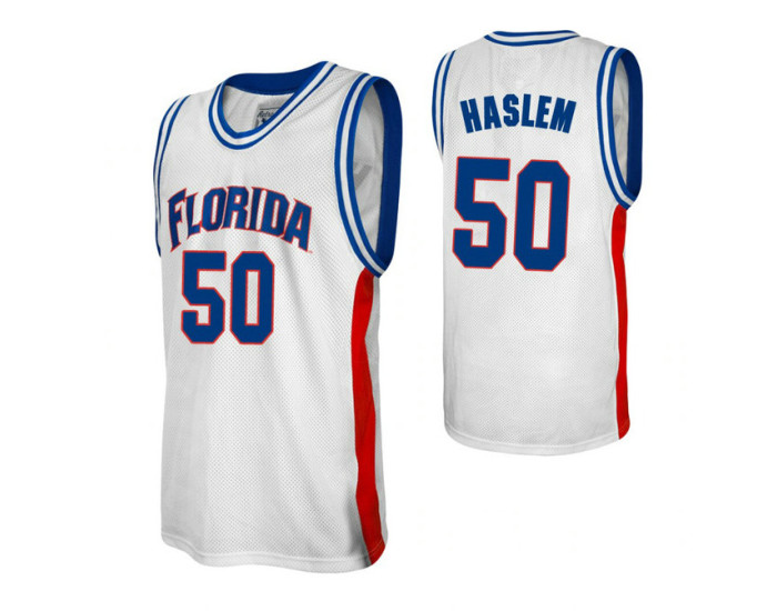 Florida Gators 50 Udonis Haslem Alumni Authentic College Basketball Jersey White