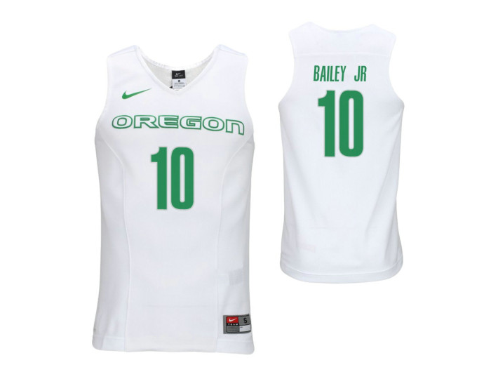 Oregon Ducks #10 Victor Bailey Jr. White Authentic College Basketball Jersey