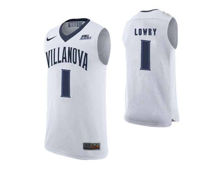 Youth Villanova Wildcats #1 Kyle Lowry White Replica College Basketball Jersey