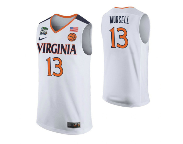 Virginia Cavaliers #13 Casey Morsell White Authentic College Basketball Jersey