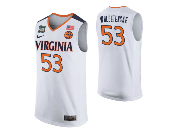 Youth Virginia Cavaliers Tomas Woldetensae Replica College Basketball Jersey White