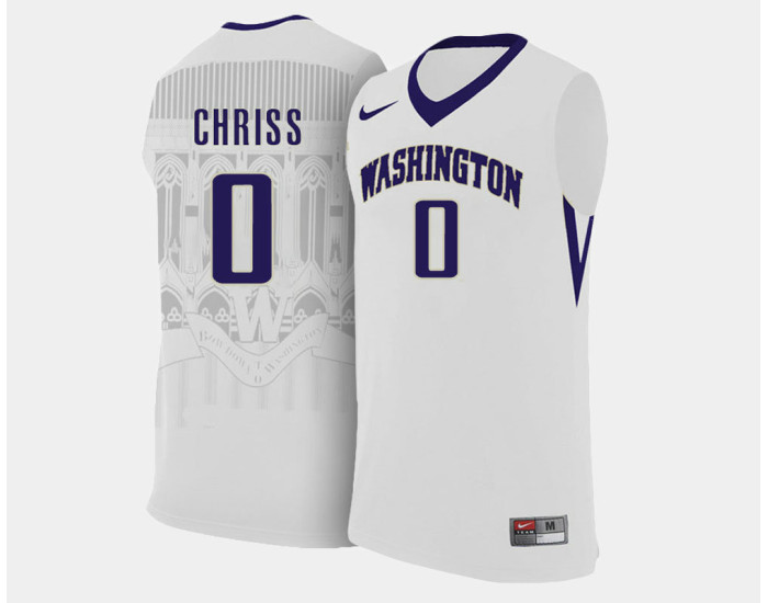 Youth Washington Huskies #0 Marquese Chriss White Home Authentic College Basketball Jersey
