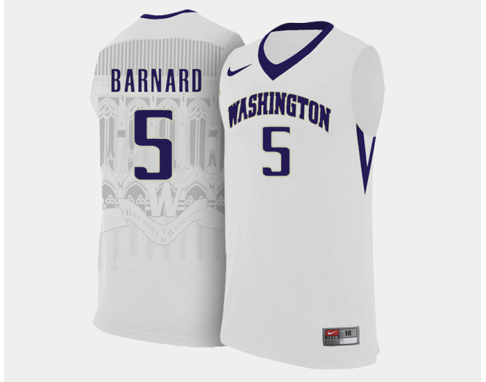 Youth Washington Huskies #5 Quin Barnard White Home Authentic College Basketball Jersey