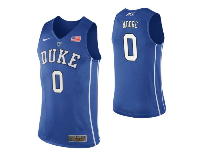 Duke Blue Devils #0 Wendell Moore Royal Authentic College Basketball Jersey