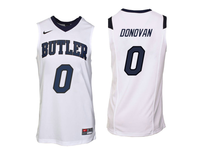 Butler Bulldogs #0 Campbell Donovan Replica College Basketball Jersey White